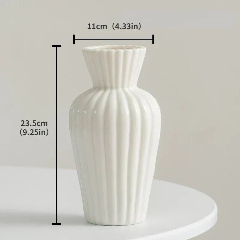 The Southern Atelier – Elegant White Ceramic Vase for Contemporary Spaces with Timeless Charm - The Southern AtelierSKU_1763119028925_299