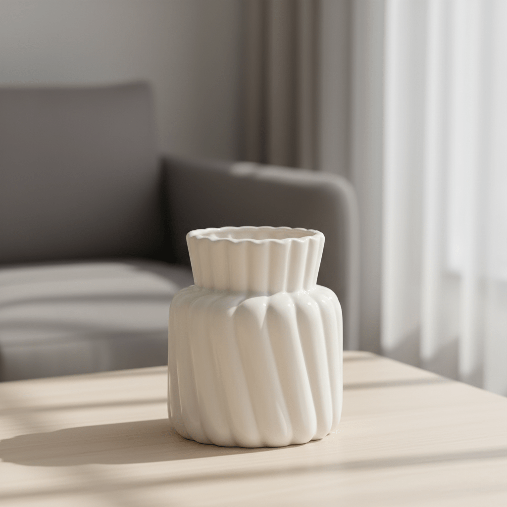 The Southern Atelier – Elegant White Ceramic Vase for Contemporary Spaces with Timeless Charm - The Southern AtelierSKU_1763119028925_299