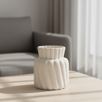 The Southern Atelier – Elegant White Ceramic Vase for Contemporary Spaces with Timeless Charm - The Southern AtelierSKU_1763119028925_299