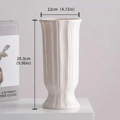 The Southern Atelier – Elegant White Ceramic Vase for Contemporary Spaces with Timeless Charm - The Southern AtelierSKU_1763119028925_299