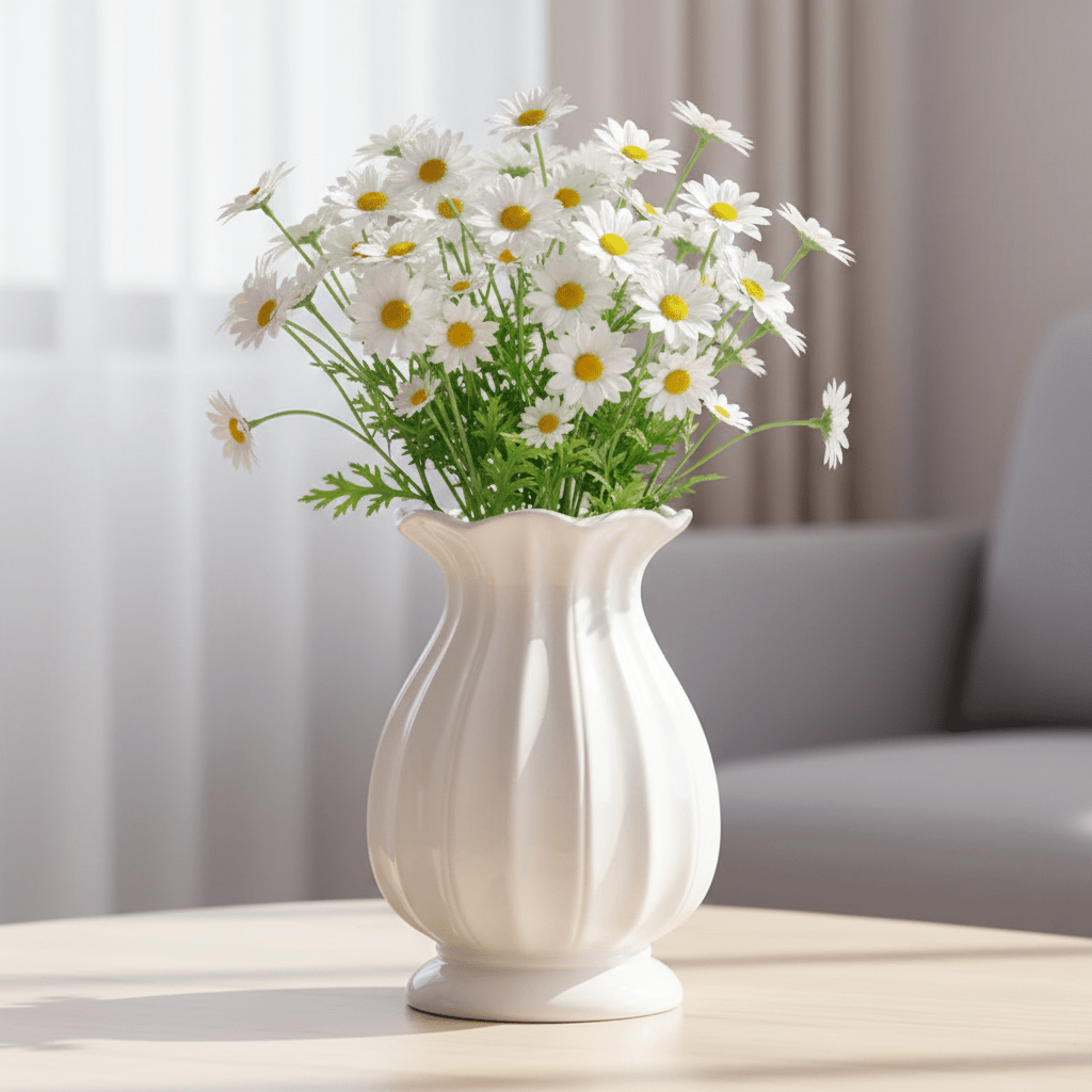 The Southern Atelier – Elegant White Ceramic Vase for Contemporary Spaces with Timeless Charm - The Southern AtelierSKU_1763119028925_382