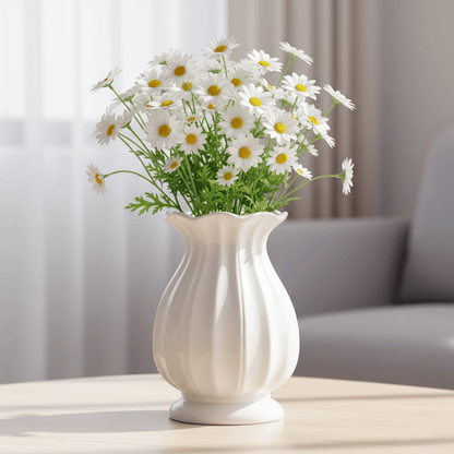 The Southern Atelier – Elegant White Ceramic Vase for Contemporary Spaces with Timeless Charm - The Southern AtelierSKU_1763119028925_382