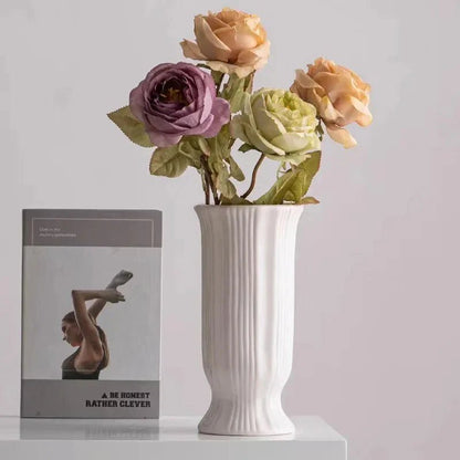 The Southern Atelier – Elegant White Ceramic Vase for Contemporary Spaces with Timeless Charm - The Southern AtelierSKU_1763119028925_446