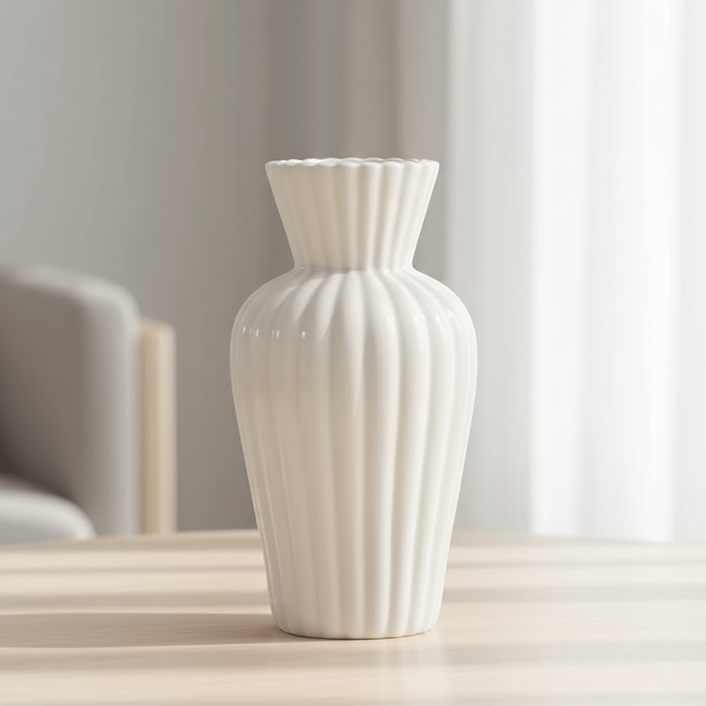 The Southern Atelier – Elegant White Ceramic Vase for Contemporary Spaces with Timeless Charm - The Southern AtelierSKU_1763119028925_803
