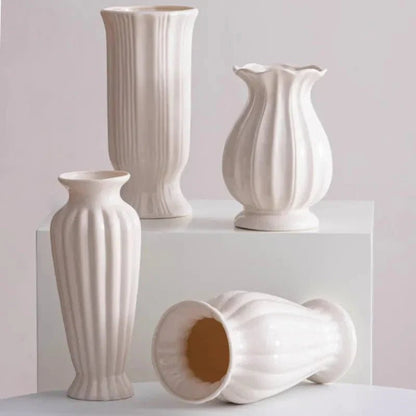 The Southern Atelier – Elegant White Ceramic Vase for Contemporary Spaces with Timeless Charm - The Southern AtelierSKU_1763119028925_813