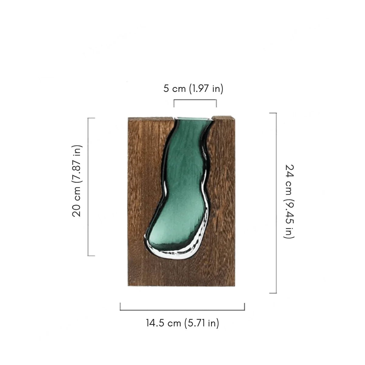 The Southern Atelier – Elegant Wooden and Glass Vase - The Southern AtelierSKU_1762349701452_916