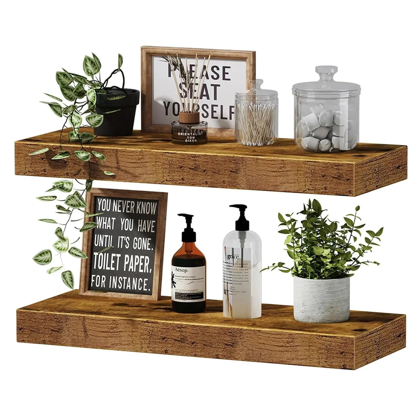 The Southern Atelier – Elegant Wooden Floating Shelf for Timeless Spaces - The Southern AtelierSKU_1775909323815_345
