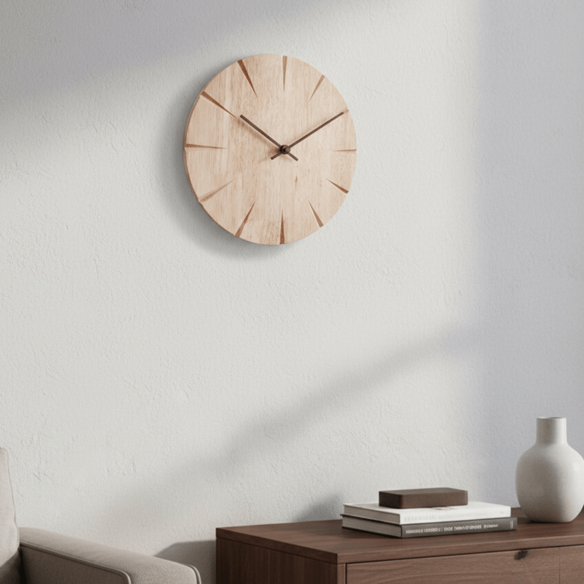 The Southern Atelier – Elegant Wooden Wall Clock for Contemporary Spaces with Timeless Charm - The Southern AtelierSKU_1765807270728_278
