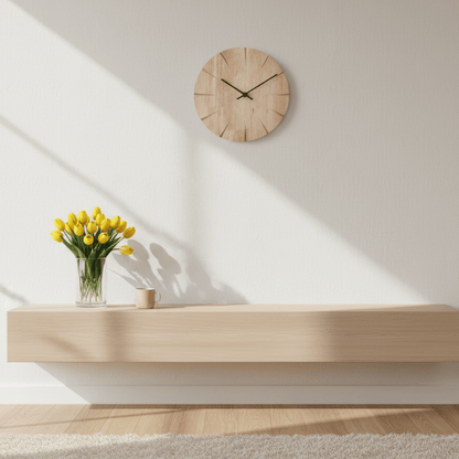 The Southern Atelier – Elegant Wooden Wall Clock for Contemporary Spaces with Timeless Charm - The Southern AtelierSKU_1765807270728_278