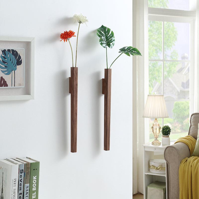 The Southern Atelier – Elegant Wooden Wall Point Vase for Rustic Sophistication with Natural Touch - The Southern AtelierSKU_1758918246566_861