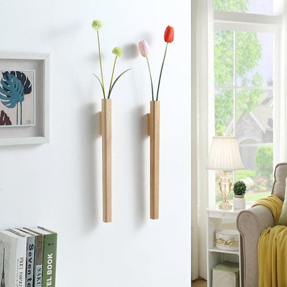 The Southern Atelier – Elegant Wooden Wall Point Vase for Rustic Sophistication with Natural Touch - The Southern AtelierSKU_1758918246566_96