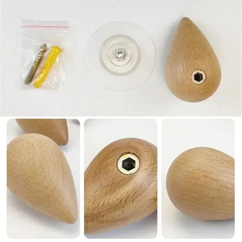 The Southern Atelier – Elegant Wooden Water Drop Wall Hook for Timeless Spaces - The Southern AtelierSKU_1775909194030_904