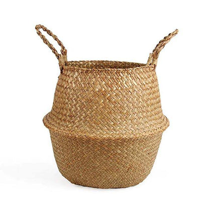 The Southern Atelier – Elegant Woven Plant Basket with Versatile Handles for a Serene Ambiance - The Southern AtelierSKU_1763119191782_167