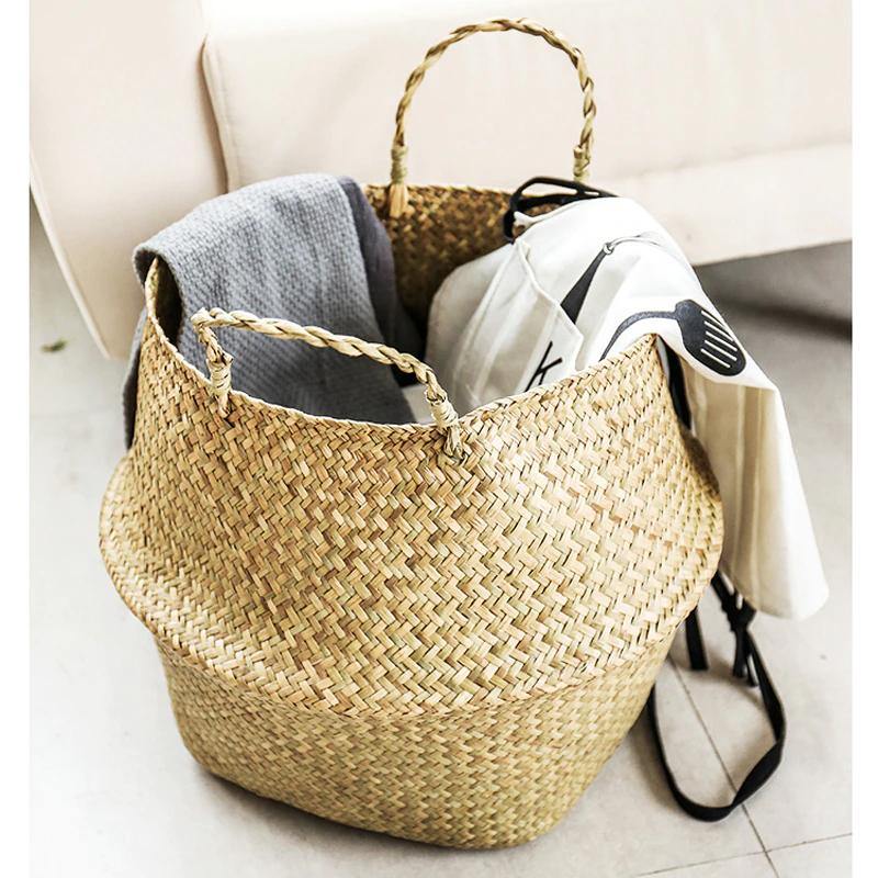 The Southern Atelier – Elegant Woven Plant Basket with Versatile Handles for a Serene Ambiance - The Southern AtelierSKU_1763119191782_167