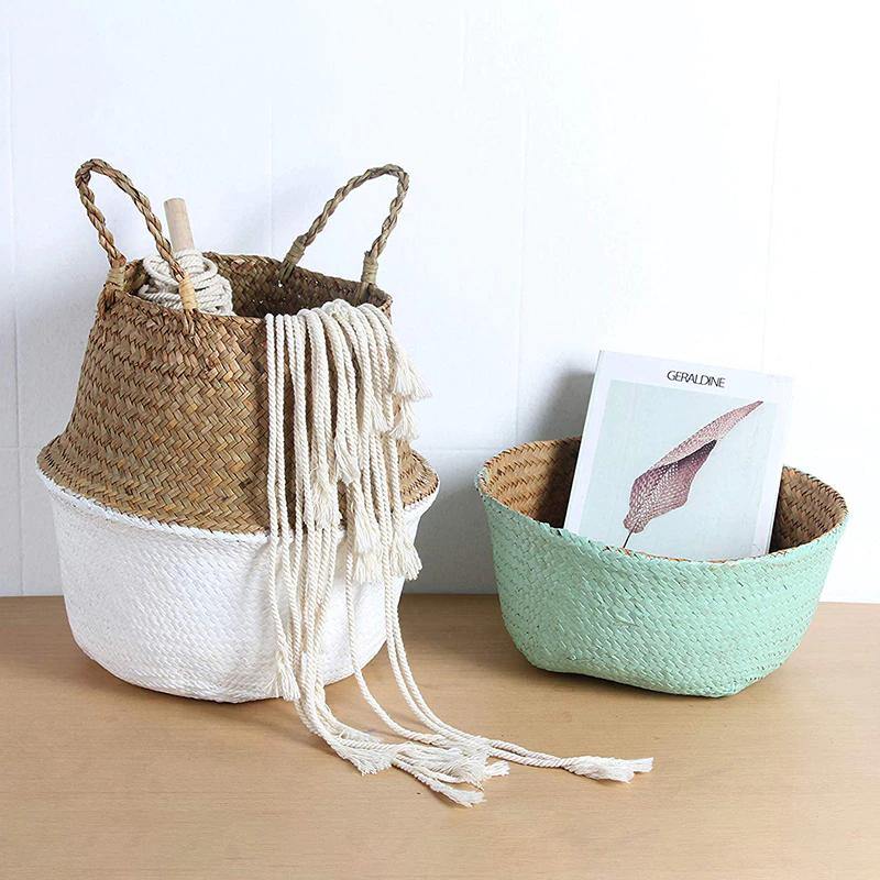 The Southern Atelier – Elegant Woven Plant Basket with Versatile Handles for a Serene Ambiance - The Southern AtelierSKU_1763119191782_167