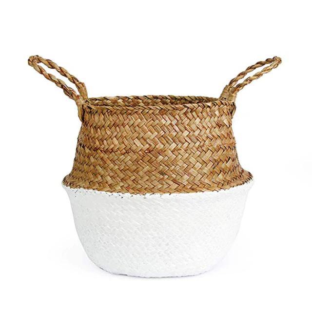 The Southern Atelier – Elegant Woven Plant Basket with Versatile Handles for a Serene Ambiance - The Southern AtelierSKU_1763119191782_463