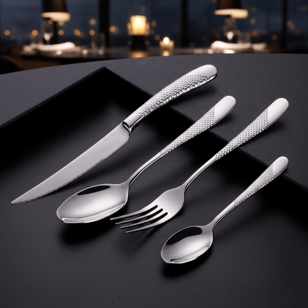 The Southern Atelier – Elegantly Textured Stainless Steel Cutlery Set for a Refined Dining Experience - The Southern AtelierSKU_1763119247773_244