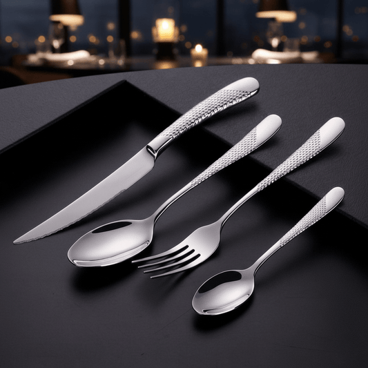 The Southern Atelier – Elegantly Textured Stainless Steel Cutlery Set for a Refined Dining Experience - The Southern AtelierSKU_1763119247773_244