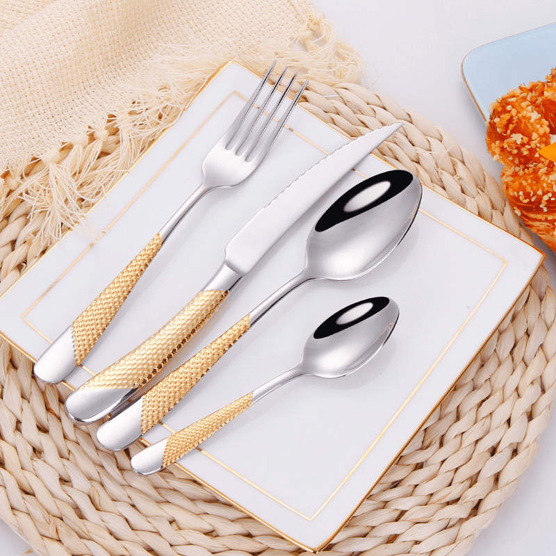 The Southern Atelier – Elegantly Textured Stainless Steel Cutlery Set for a Refined Dining Experience - The Southern AtelierSKU_1763119247773_244