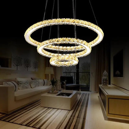 The Southern Atelier – Eternity Crystal Ring Chandelier - The Southern AtelierSKU_1754143563670_372