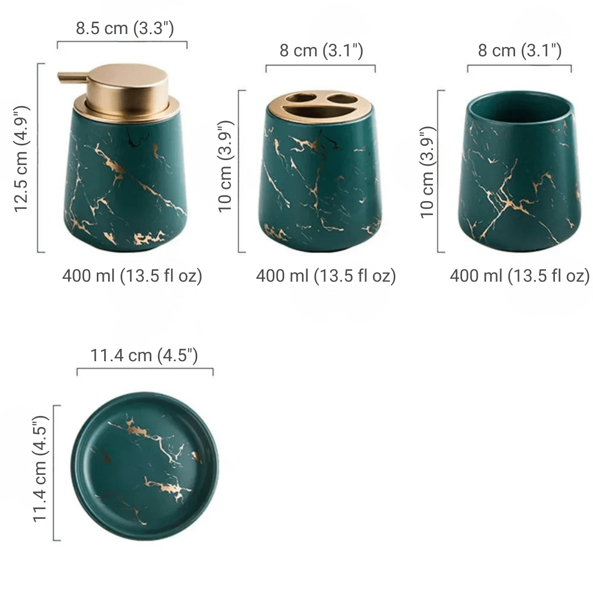 The Southern Atelier – Exquisite 4 - Piece Scandinavian Bathroom Accessory Set for Luxurious Serenity - The Southern AtelierSKU_1766400553741_27