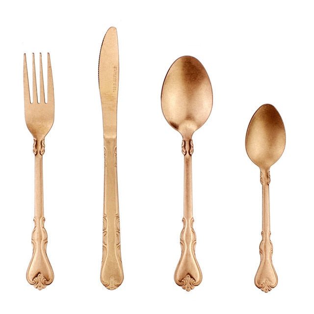 The Southern Atelier – Exquisite Antique Matte Finish Cutlery Set for Elegant Dining Experience - The Southern AtelierSKU_1763119374470_315