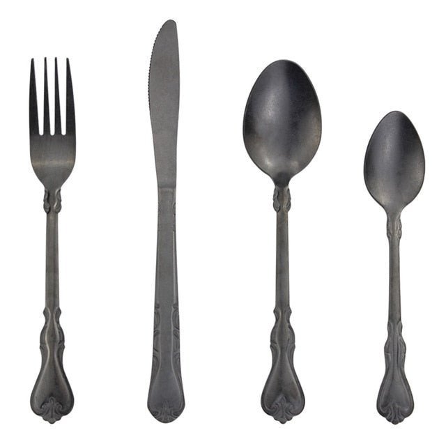 The Southern Atelier – Exquisite Antique Matte Finish Cutlery Set for Elegant Dining Experience - The Southern AtelierSKU_1763119374470_607
