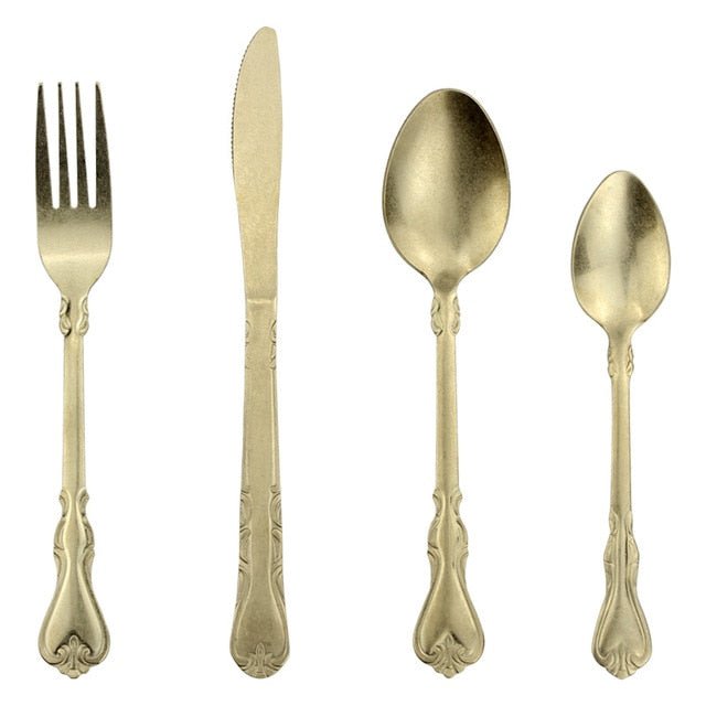 The Southern Atelier – Exquisite Antique Matte Finish Cutlery Set for Elegant Dining Experience - The Southern AtelierSKU_1763119374470_920