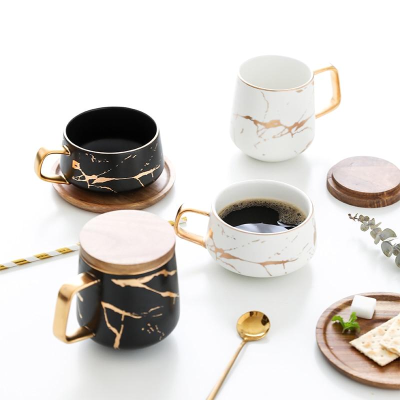 The Southern Atelier – Exquisite Ceramic Coffee Mug in Golden Marble Finish for a Refined Kitchen Elegance - The Southern AtelierSKU_1758918107234_891