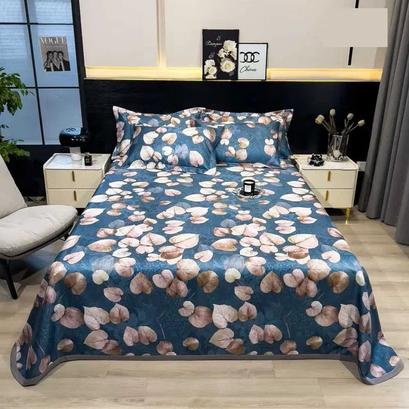 The Southern Atelier – Exquisite Floral Satin Bed Cover Set for Effortless Summer Elegance - The Southern AtelierSKU_1769008021487_333