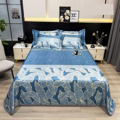 The Southern Atelier – Exquisite Floral Satin Bed Cover Set for Effortless Summer Elegance - The Southern AtelierSKU_1769008021487_452