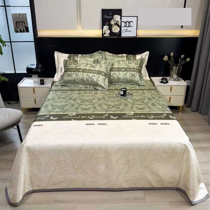 The Southern Atelier – Exquisite Floral Satin Bed Cover Set for Effortless Summer Elegance - The Southern AtelierSKU_1769008021487_517