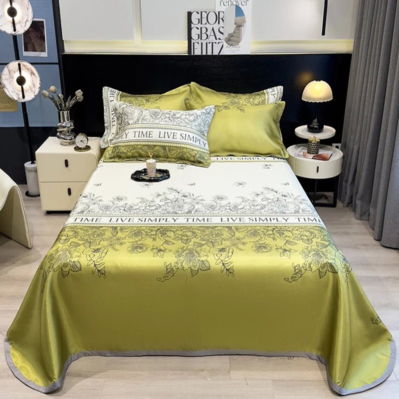 The Southern Atelier – Exquisite Floral Satin Bed Cover Set for Effortless Summer Elegance - The Southern AtelierSKU_1769008021487_7