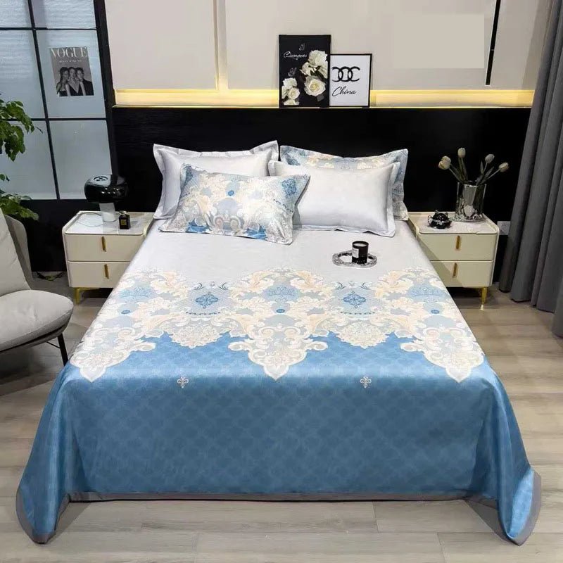 The Southern Atelier – Exquisite Floral Satin Bed Cover Set for Effortless Summer Elegance - The Southern AtelierSKU_1769008021487_7