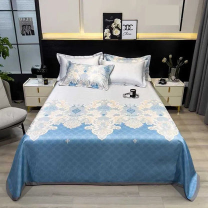 The Southern Atelier – Exquisite Floral Satin Bed Cover Set for Effortless Summer Elegance - The Southern AtelierSKU_1769008021487_7