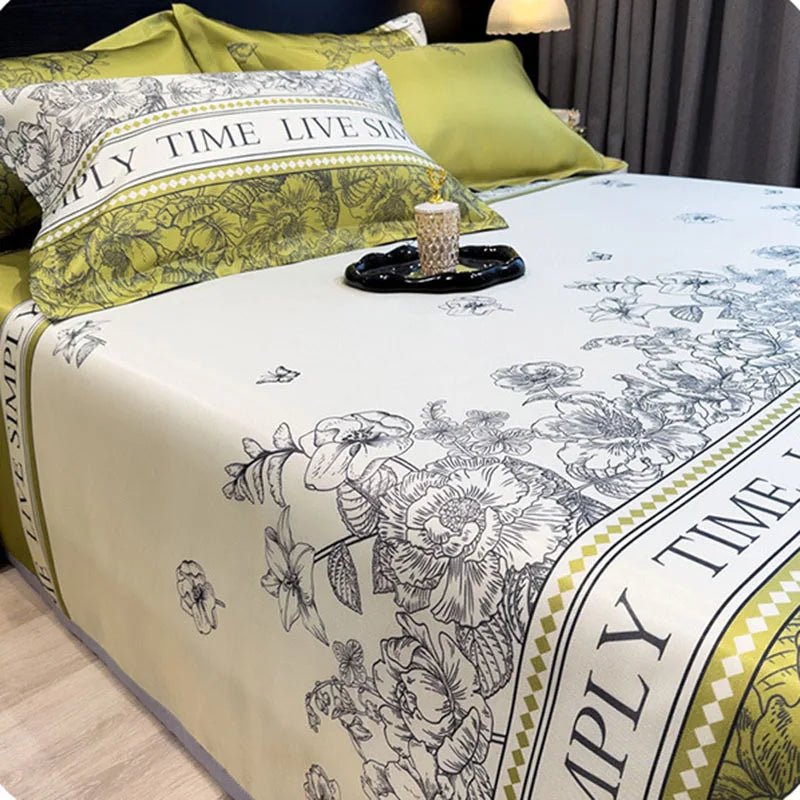 The Southern Atelier – Exquisite Floral Satin Bed Cover Set for Effortless Summer Elegance - The Southern AtelierSKU_1769008021487_7