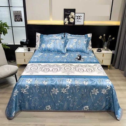 The Southern Atelier – Exquisite Floral Satin Bed Cover Set for Effortless Summer Elegance - The Southern AtelierSKU_1769008021487_957