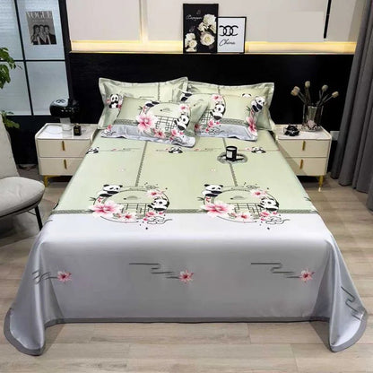 The Southern Atelier – Exquisite Floral Satin Bed Cover Set for Effortless Summer Elegance - The Southern AtelierSKU_1769008021487_969