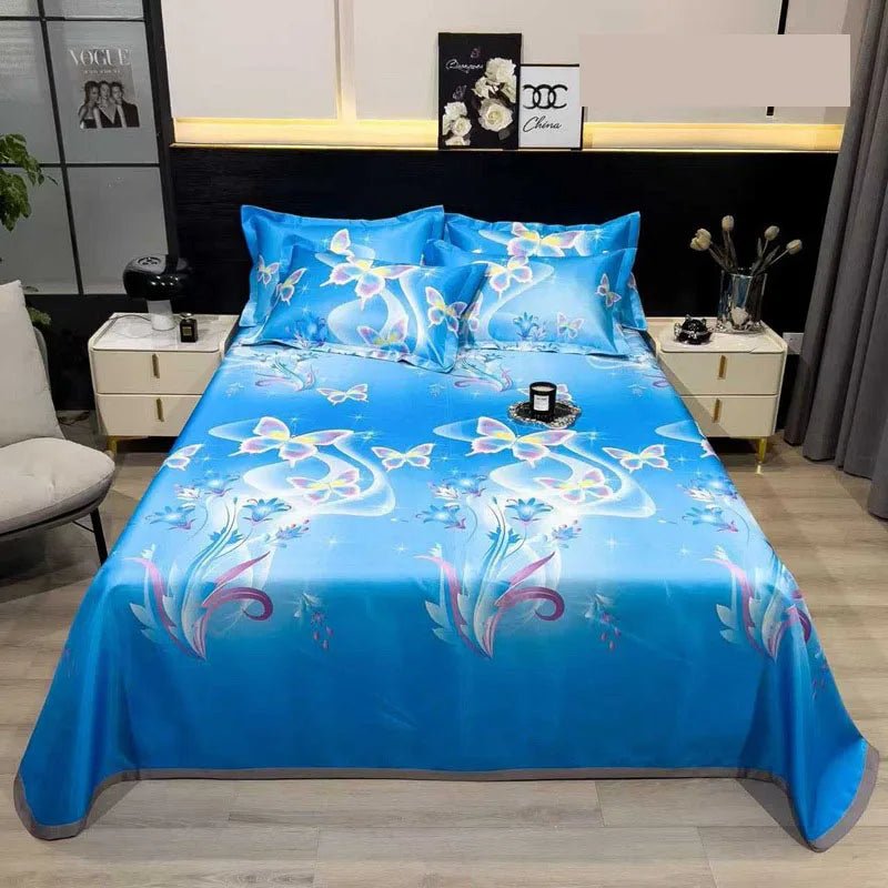 The Southern Atelier – Exquisite Floral Satin Bed Cover Set for Effortless Summer Elegance - The Southern AtelierSKU_1769008021487_983