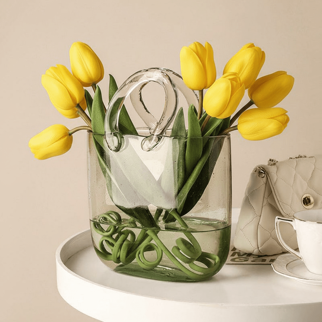 The Southern Atelier – Exquisite Handbag - Shaped Glass Vase for a Chic Touch - The Southern AtelierSKU_1765807274698_981