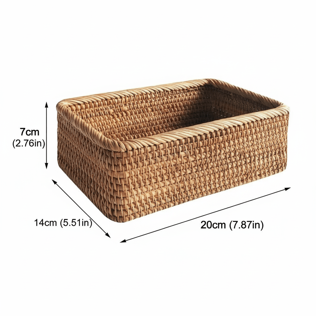The Southern Atelier – Exquisite Handwoven Decorative Rattan Baskets for Elegant Home Organising, Infusing Natural Warmth - The Southern AtelierSKU_1763119050770_719