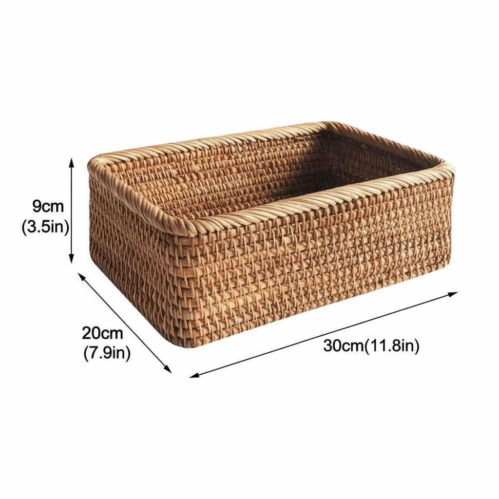 The Southern Atelier – Exquisite Handwoven Decorative Rattan Baskets for Elegant Home Organising, Infusing Natural Warmth - The Southern AtelierSKU_1763119050770_719