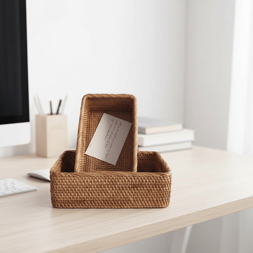 The Southern Atelier – Exquisite Handwoven Decorative Rattan Baskets for Elegant Home Organising, Infusing Natural Warmth - The Southern AtelierSKU_1763119050770_736