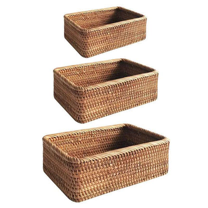 The Southern Atelier – Exquisite Handwoven Decorative Rattan Baskets for Elegant Home Organising, Infusing Natural Warmth - The Southern AtelierSKU_1763119050770_736