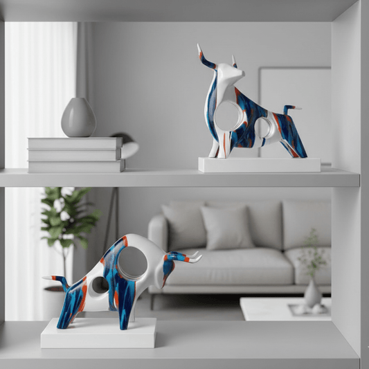 The Southern Atelier – Exquisite Norwegian Bull Figurine Crafted from Resin for a Sophisticated Touch - The Southern AtelierSKU_1766400552291_659