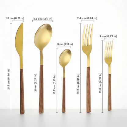 The Southern Atelier – Exquisite Wooden Handled Cutlery Set for Elegant Dining Experiences - The Southern AtelierSKU_1763118864272_284