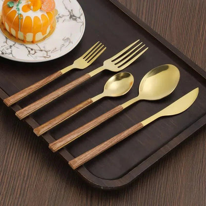 The Southern Atelier – Exquisite Wooden Handled Cutlery Set for Elegant Dining Experiences - The Southern AtelierSKU_1763118864272_284