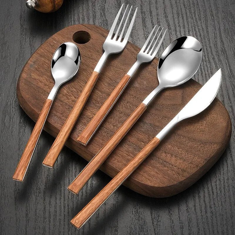 The Southern Atelier – Exquisite Wooden Handled Cutlery Set for Elegant Dining Experiences - The Southern AtelierSKU_1763118864272_571