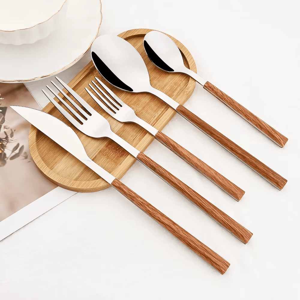 The Southern Atelier – Exquisite Wooden Handled Cutlery Set for Elegant Dining Experiences - The Southern AtelierSKU_1763118864272_571