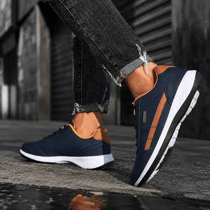 The Southern Atelier - Faux Leather Trainers with Cushioned Insole and Slip-Resistant Outsole for Everyday Wear - The Southern AtelierSKU_1784316722536_53